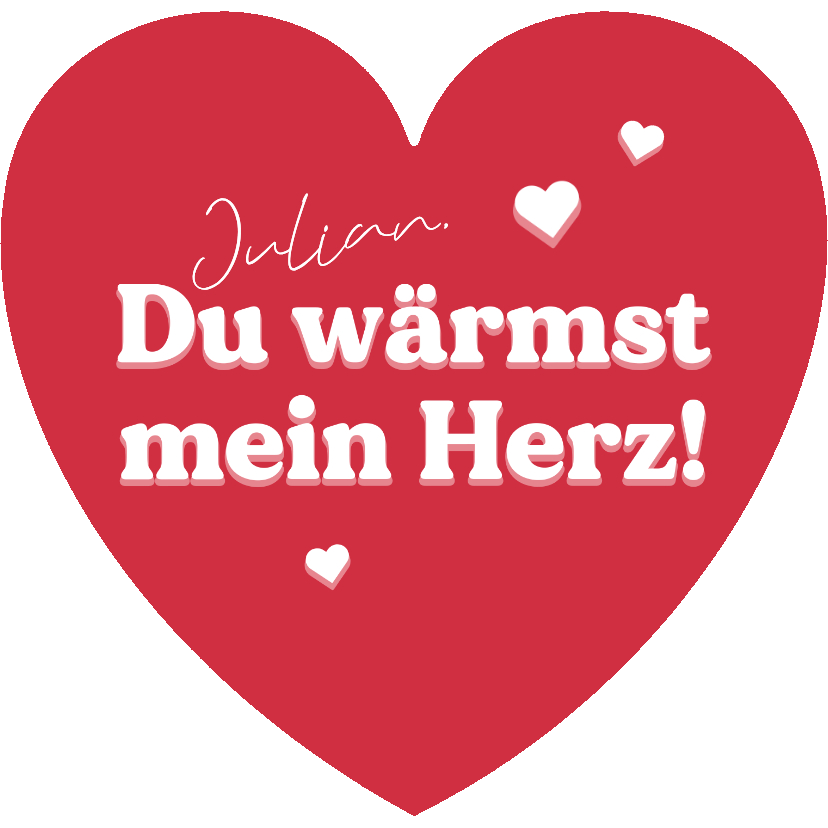 Valentinskarten - Foto-Valentinskarte 'Du wärmst mein Herz'