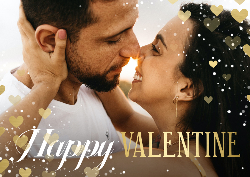 Valentinskarten - Fotokarte Valentinstag mit Herzen