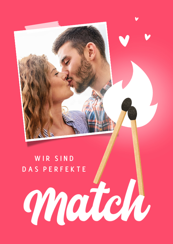 Valentinskarten - Fotokarte Valentinstag Perfect Match