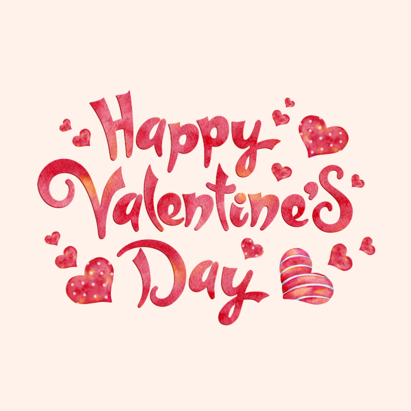 Valentinskarten - Grußkarte Valentinstag 'Happy Valentine's Day'