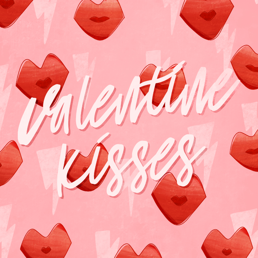 Valentinskarten - Grußkarte Valentinstag 'Valentine Kisses'