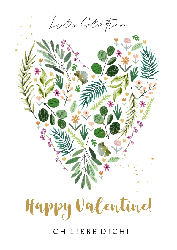 Valentinskarten - Valentinsgrüße mit großem Herz