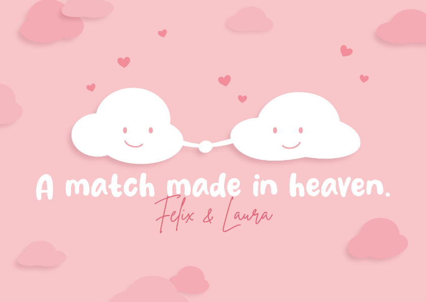 Valentinskarten - Valentinskarte 'A match made in heaven'