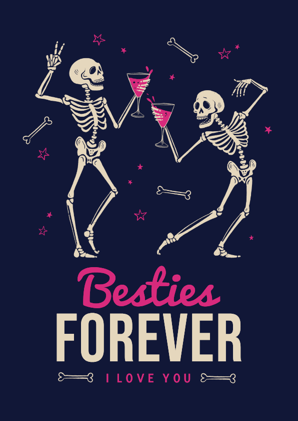 Valentinskarten - Valentinskarte beste Freundinnen 'Besties Forever'