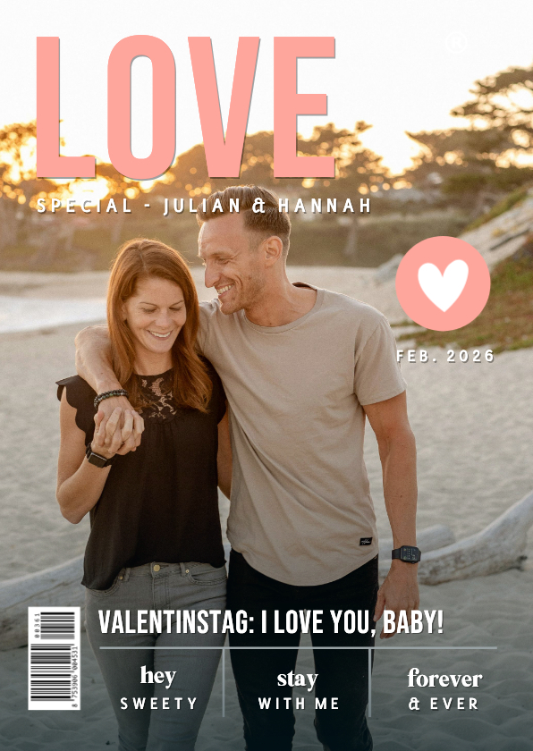 Valentinskarten - Valentinskarte Cover Zeitschrift 'LOVE'