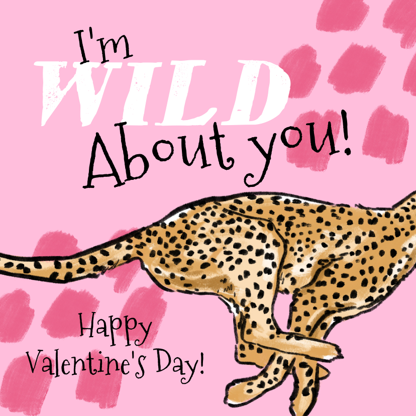Valentinskarten - Valentinskarte 'I'm Wild About You'