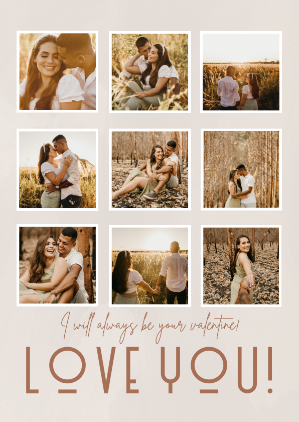 Valentinskarten - Valentinskarte 'Love you' Fotocollage