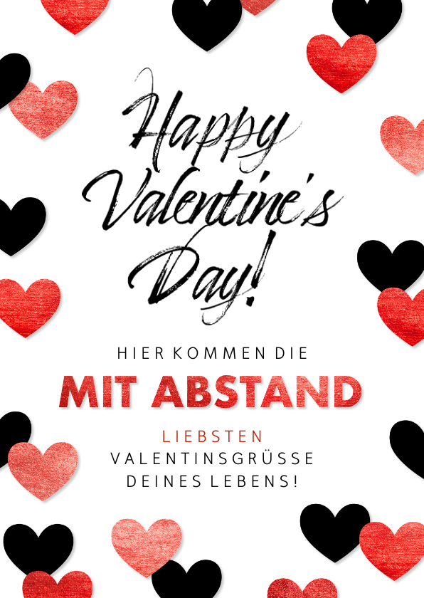 Valentinskarten - Valentinskarte 'Mit Abstand'