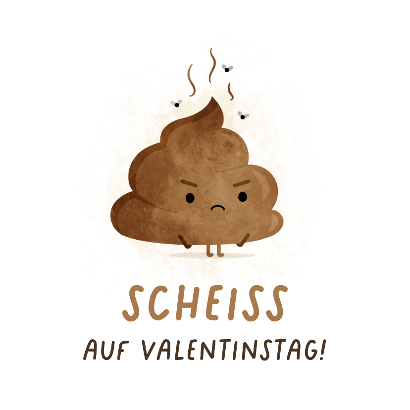 Valentinskarten - Valentinskarte 'Scheiß auf Valentinstag!'