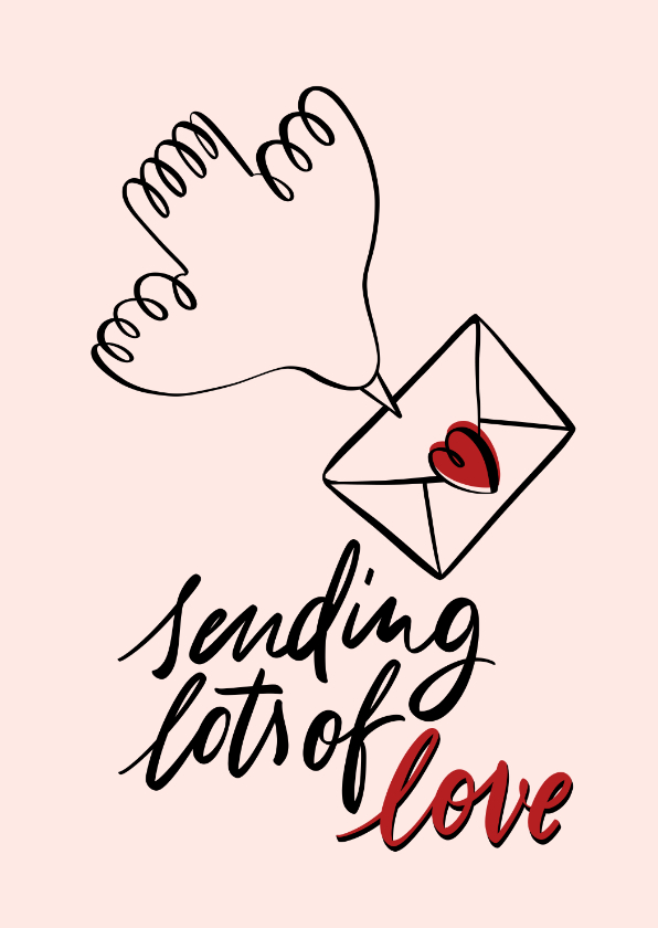 Valentinskarten - Valentinskarte Taube mit Liebesbrief
