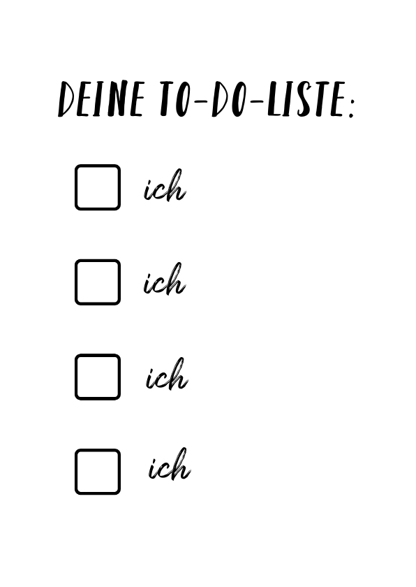 Valentinskarten - Valentinskarte To-Do-Liste