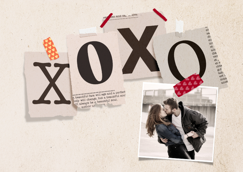 Valentinskarten - Valentinskarte XOXO Zeitung
