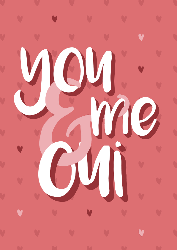 Valentinskarten - Valentinskarte 'You & me, oui'