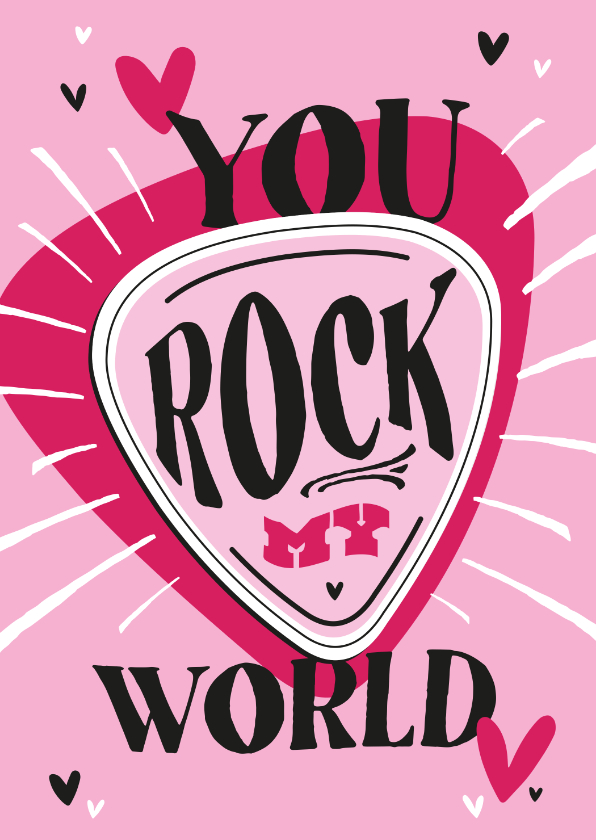 Valentinskarten - Valentinskarte 'You rock my world'
