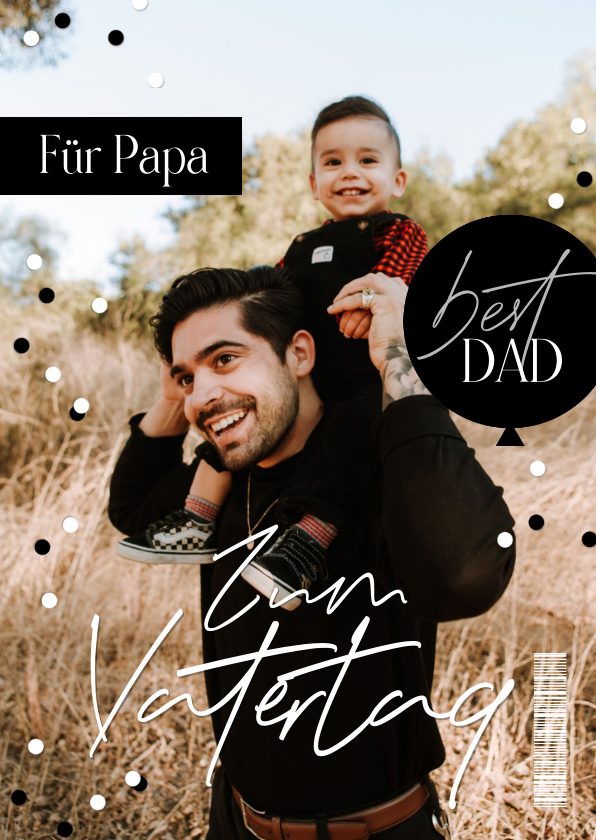 Vatertagskarten - Fotokarte Vatertag 'Best Dad'