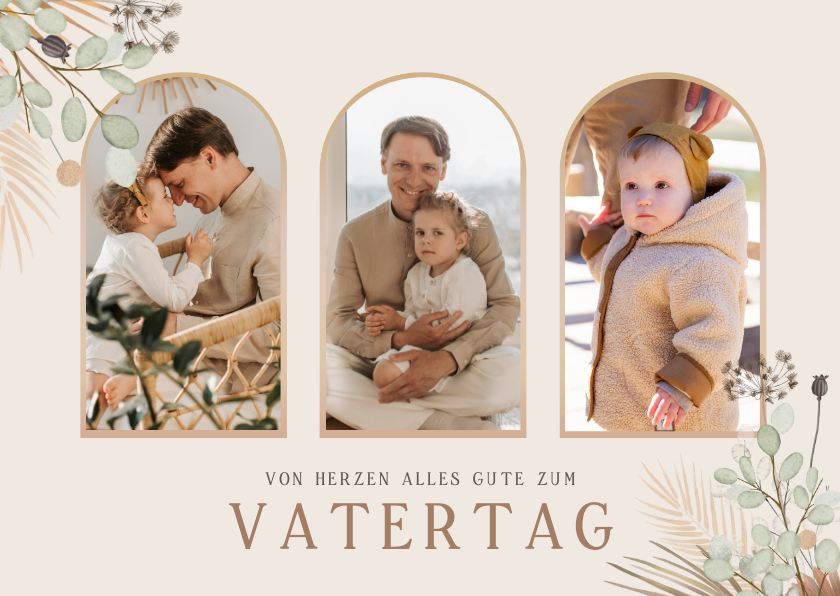 Vatertagskarten - Stilvolle Fotocollage-Vatertagskarte