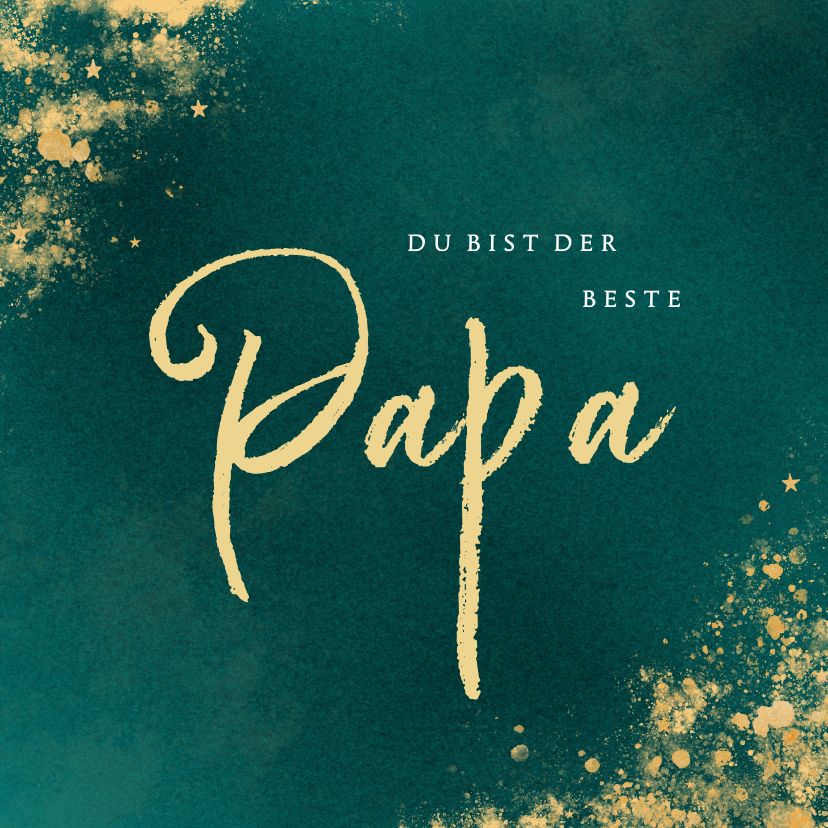 Vatertagskarten - Stilvolle Vatertagskarte 'Papa'