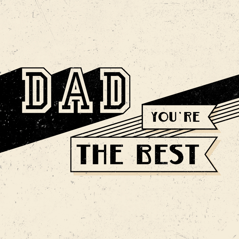 Vatertagskarten - Vatertagskarte 'Dad you're the best'