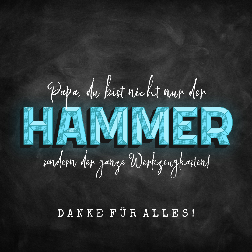 Vatertagskarte'Du bist der Hammer | Send a Smile