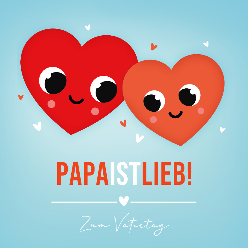 Vatertagskarte lachende Herzen - Vatertagskarten Vatertagskarten - Vatertagskarte lachende Herzen