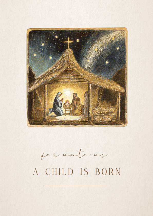 Weihnachtskarten - Christliche Weihnachtskarte heilige Familie