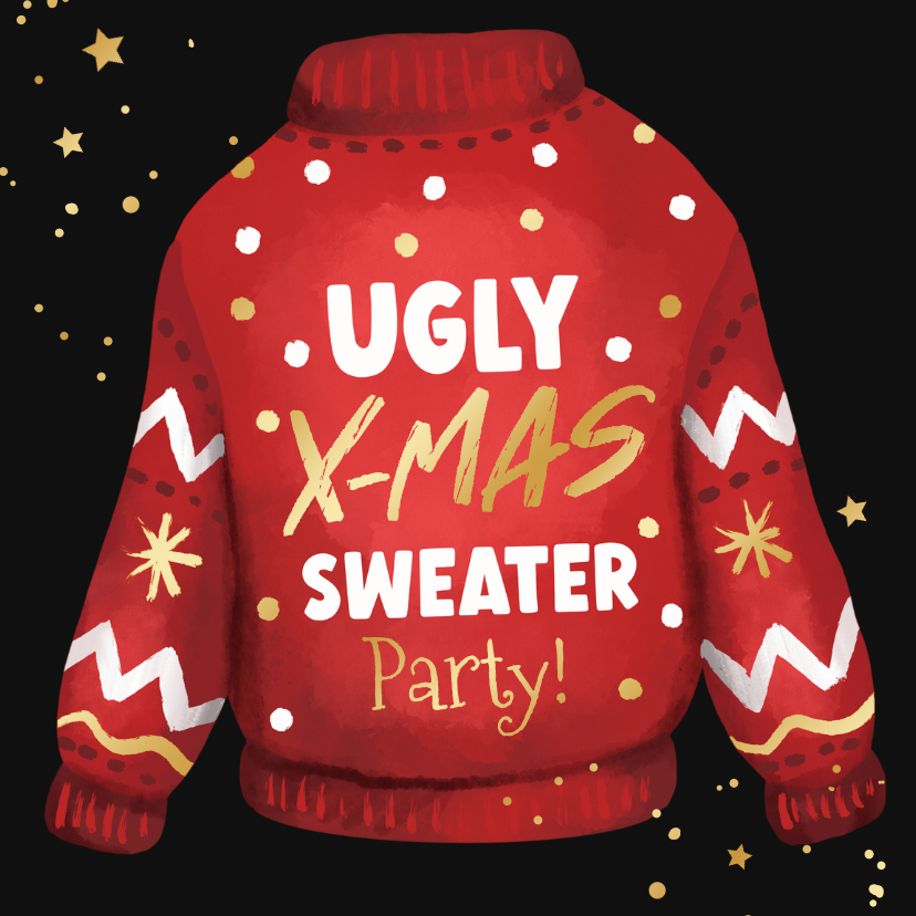 Einladung Weihnachtsparty 'Ugly Xmas Sweater' - Weihnachtskarten Weihnachtskarten - Einladung Weihnachtsparty 'Ugly Xmas Sweater'
