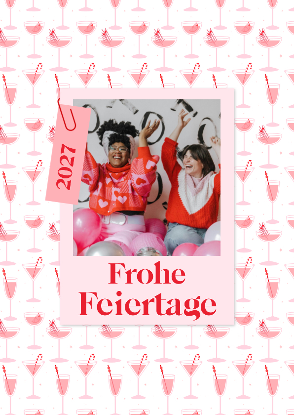 Foto-Weihnachtskarte Cocktails Feiertage - Weihnachtskarten Weihnachtskarten - Foto-Weihnachtskarte Cocktails Feiertage
