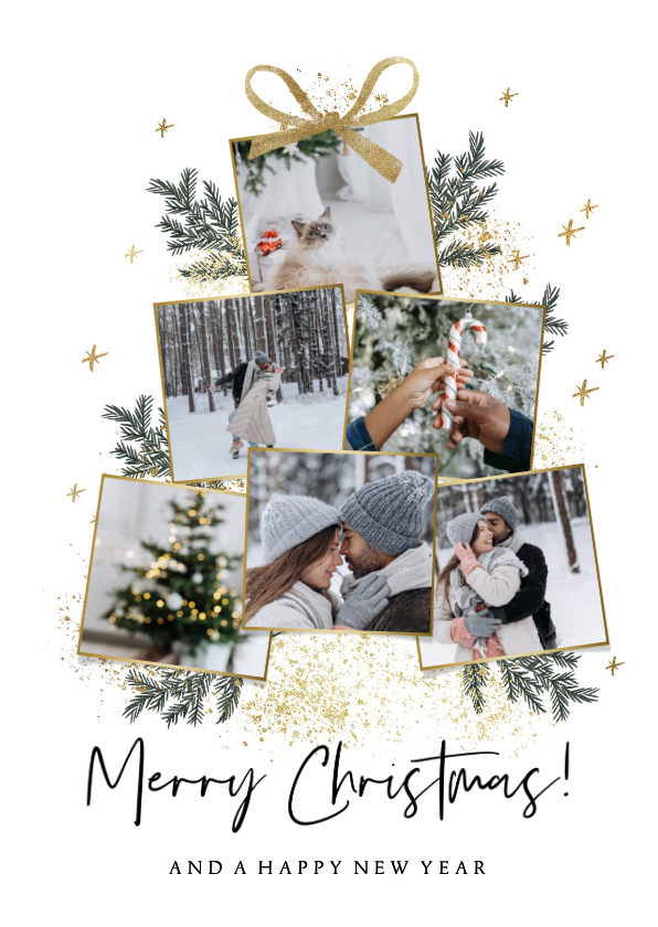Foto-Weihnachtskarte Fotocollage 'Merry Christmas' - Weihnachtskarten Weihnachtskarten - Foto-Weihnachtskarte Fotocollage 'Merry Christmas'
