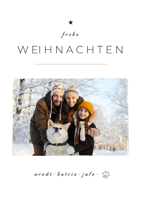 Foto-Weihnachtskarte schlicht & elegant - Weihnachtskarten Weihnachtskarten - Foto-Weihnachtskarte schlicht & elegant