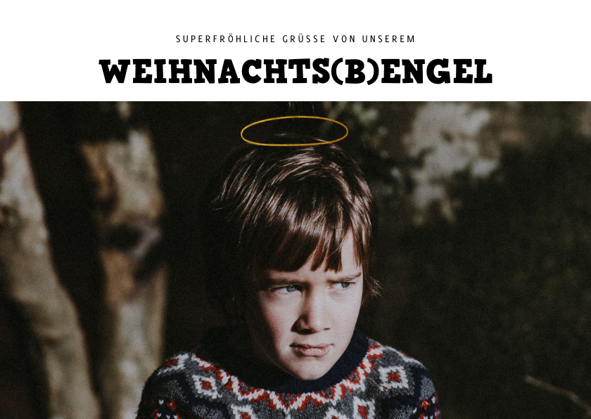 Weihnachtskarten - Foto-Weihnachtskarte Weihnachts(B)engel