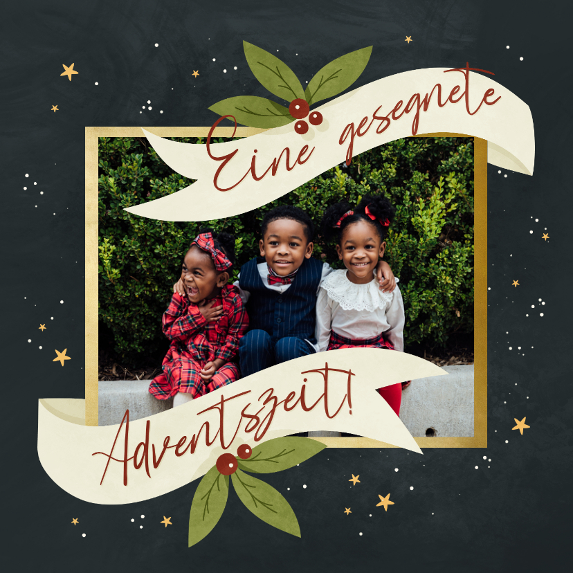 Weihnachtskarten - Fotokarte gesegnete Adventszeit