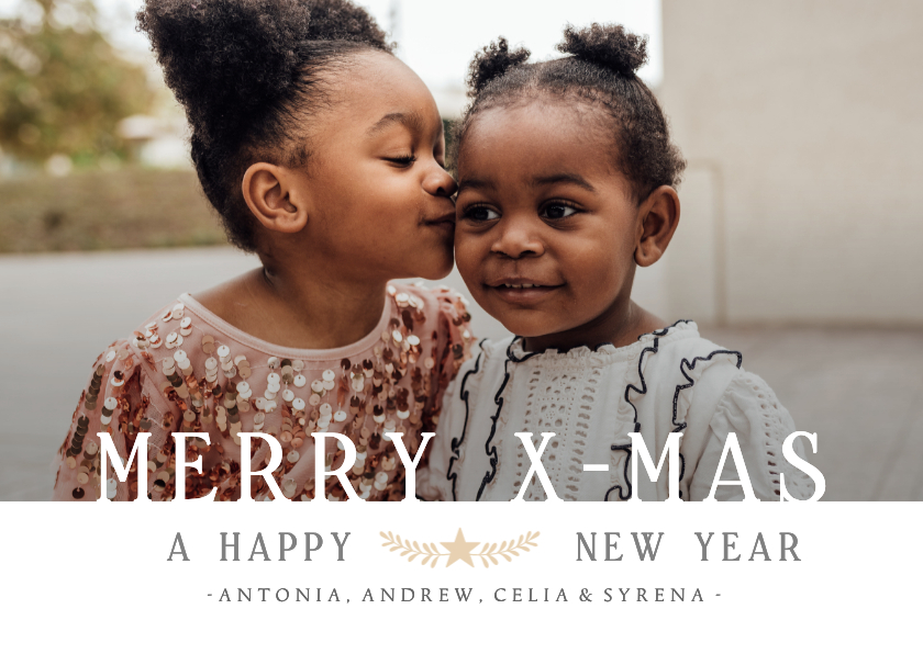 Fotokarte 'Merry X-Mas' Weihnachtsgrüße schlicht - Weihnachtskarten Weihnachtskarten - Fotokarte 'Merry X-Mas' Weihnachtsgrüße schlicht