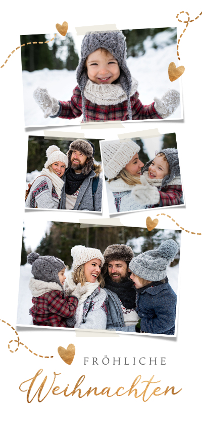 Fotokarte Weihnachten kleine Herzen - Weihnachtskarten Weihnachtskarten - Fotokarte Weihnachten kleine Herzen