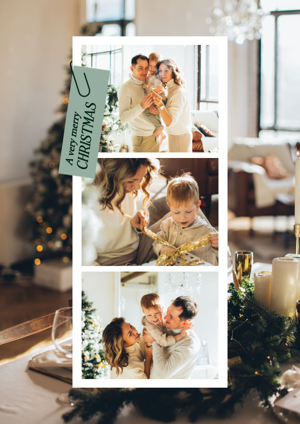 Fotokarte Weihnachtsgrüße 'A very merry Christmas' - Weihnachtskarten Weihnachtskarten - Fotokarte Weihnachtsgrüße 'A very merry Christmas'