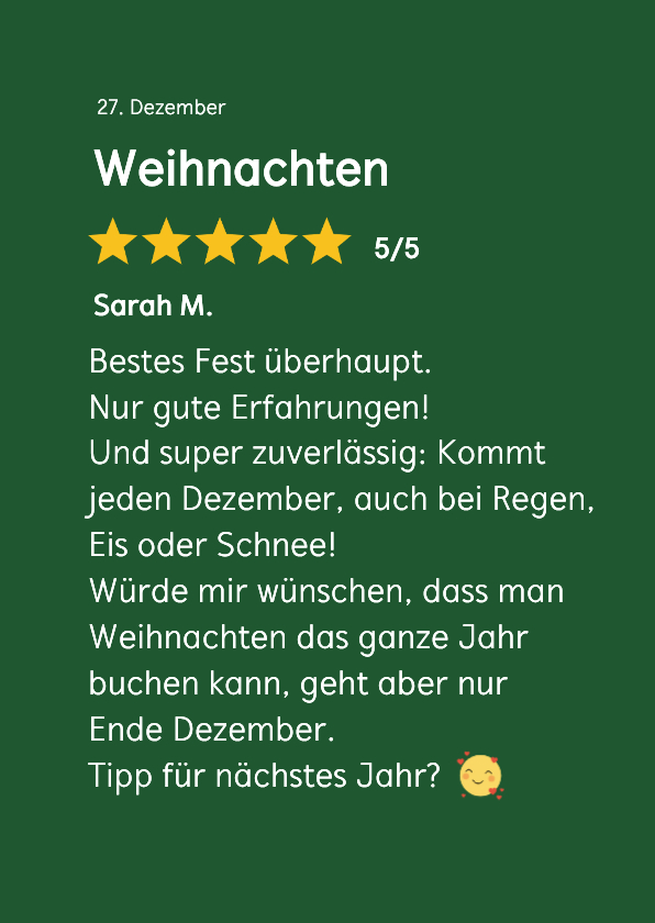 Grußkarte Weihnachten 5 Sterne - Weihnachtskarten Weihnachtskarten - Grußkarte Weihnachten 5 Sterne