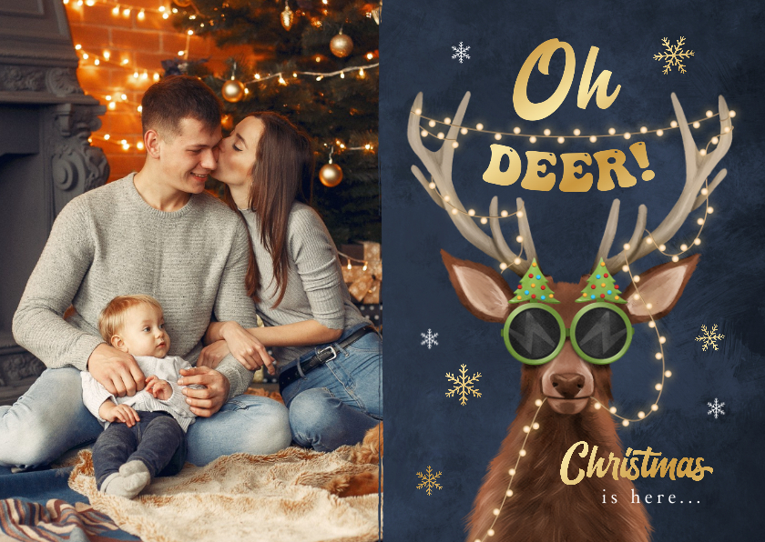 Weihnachtskarten - Humorvolle Weihnachtsgrüße 'Oh deer!'