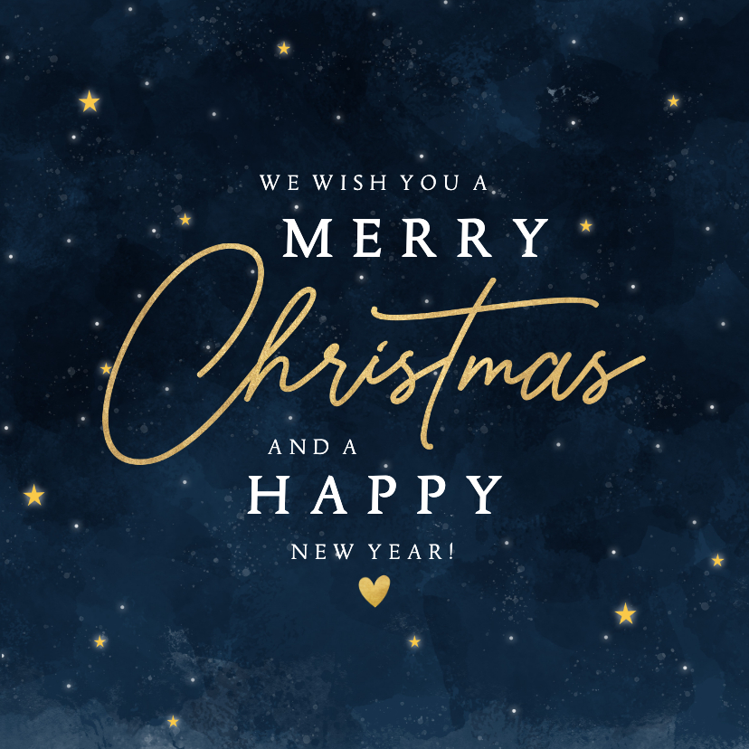 Karte 'Merry Christmas' mit Sternenhimmel - Weihnachtskarten Weihnachtskarten - Karte 'Merry Christmas' mit Sternenhimmel