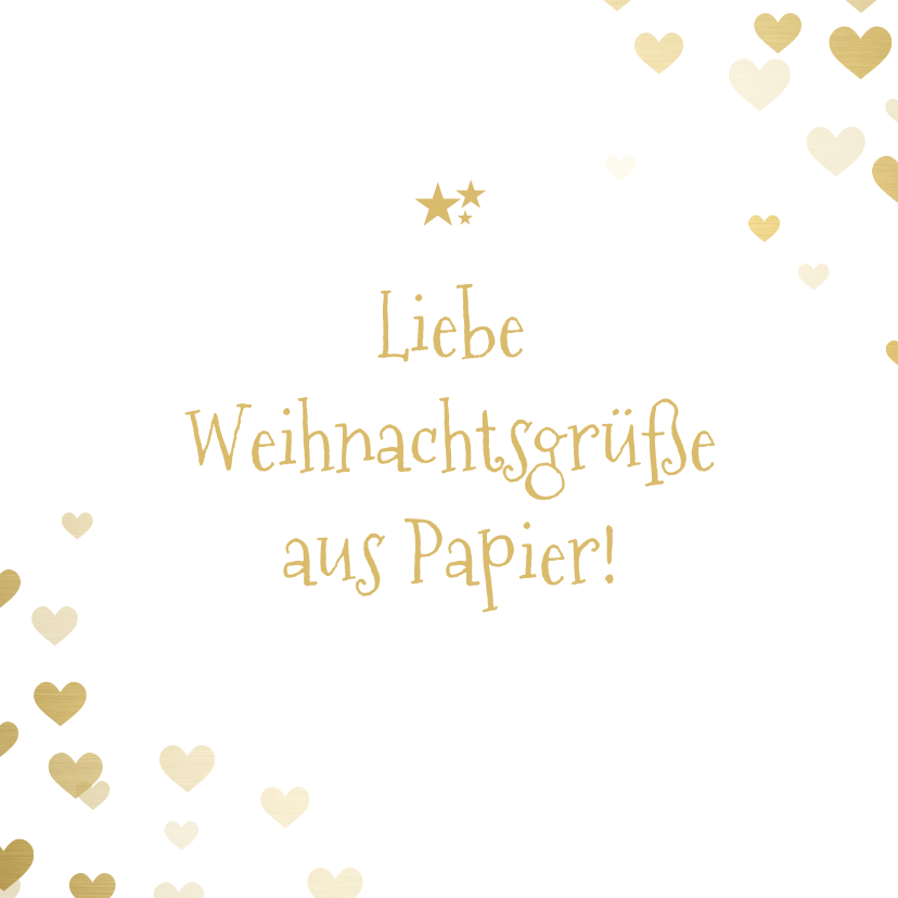 Weihnachtskarten - Karte 'Weihnachtsgrüße aus Papier'