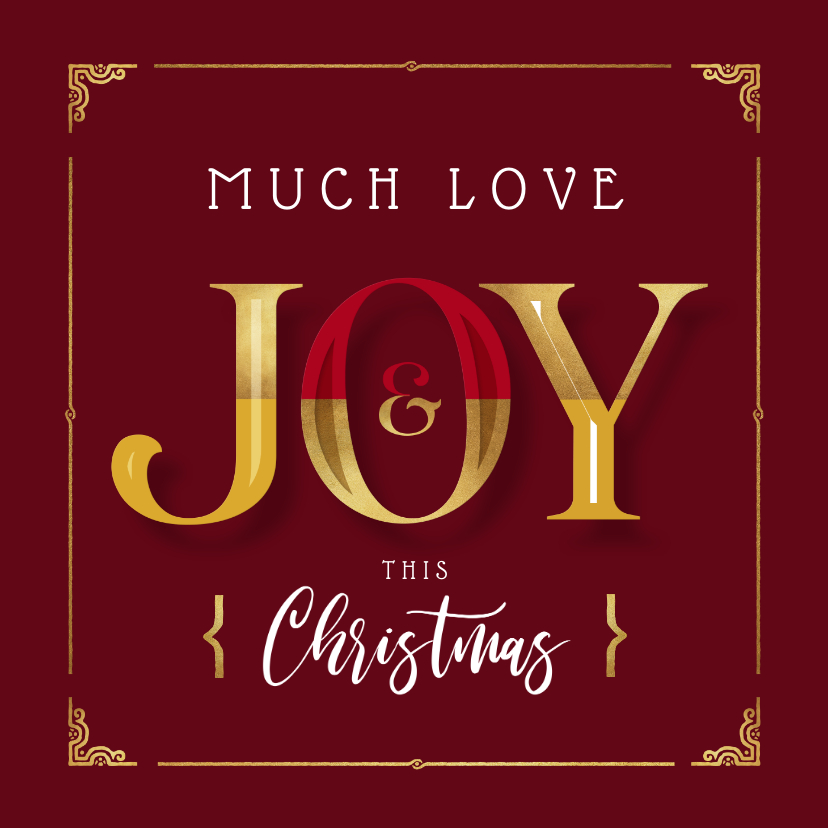 Weihnachtskarten - Klassische Weihnachtskarte 'Joy'