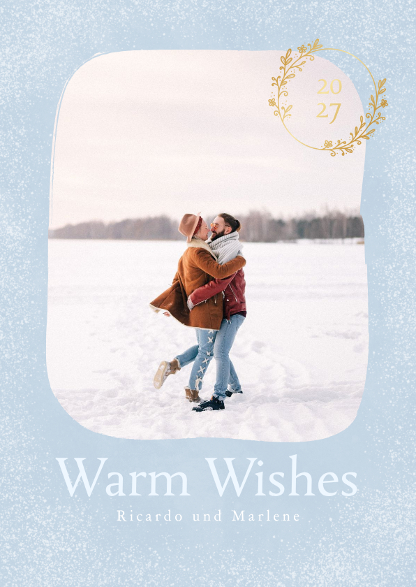 Moderne Weihnachtskarte mit großem Foto - Weihnachtskarten Weihnachtskarten - Moderne Weihnachtskarte mit großem Foto