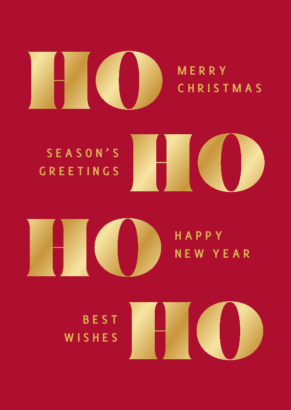Weihnachtskarten - Originelle Weihnachtskarte 'Ho, ho, ho'