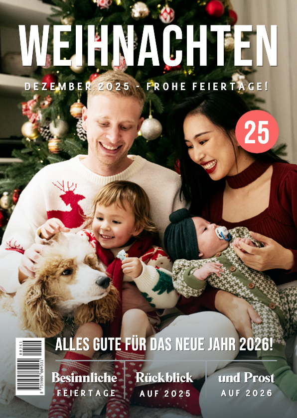 Originelle Weihnachtskarte Zeitung Magazin Foto News - Weihnachtskarten Weihnachtskarten - Originelle Weihnachtskarte Zeitung Magazin Foto News
