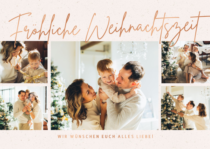 Weihnachtskarten - Trendy Weihnachtsgrüße Fotocollage