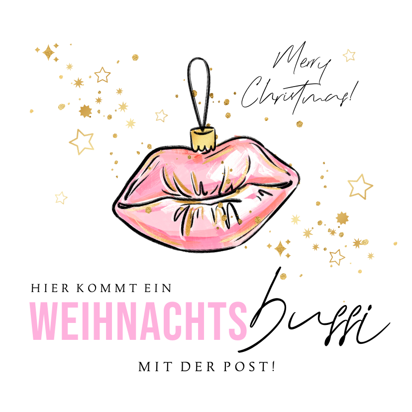 Weihnachtskarten - Weihnachtsgrüße 'Weihnachts-Kuss'