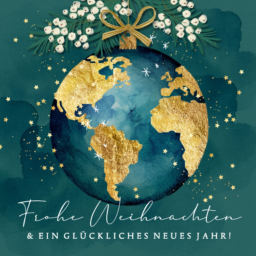 Weihnachtsgrüße Welt-Weihnachtskugel - Weihnachtskarten Weihnachtskarten - Weihnachtsgrüße Welt-Weihnachtskugel
