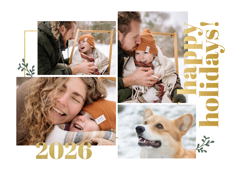 Weihnachtsgrußkarte Fotos 'Happy Holidays' - Weihnachtskarten Weihnachtskarten - Weihnachtsgrußkarte Fotos 'Happy Holidays'