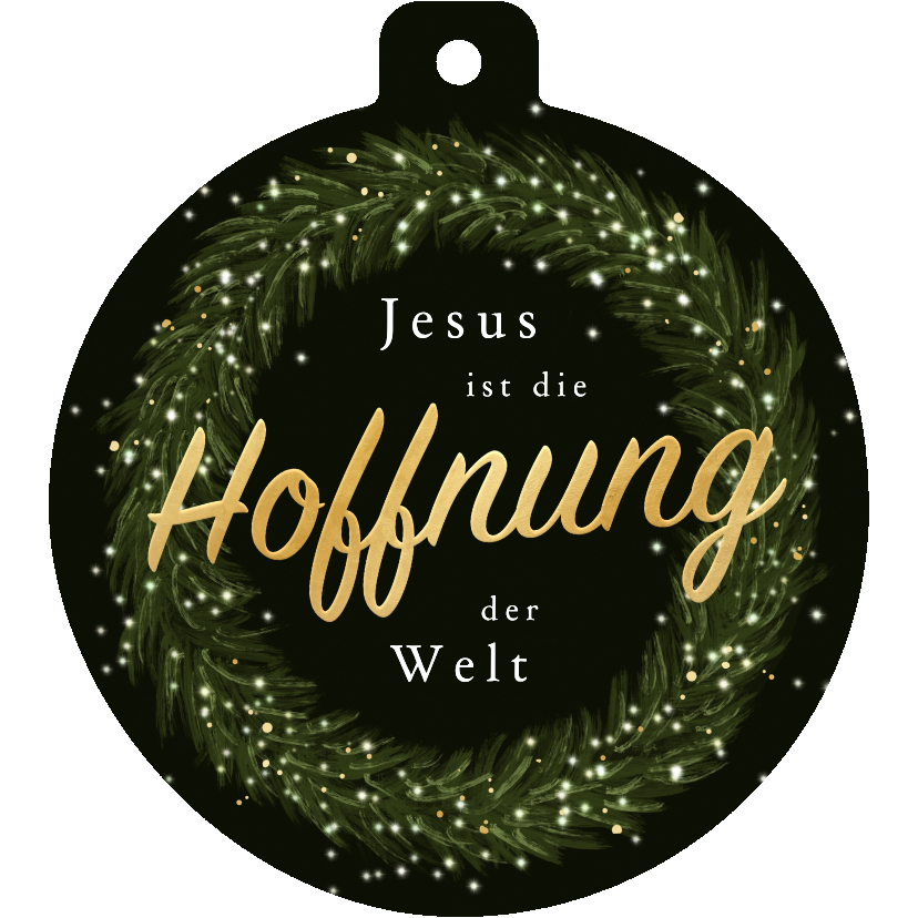 Weihnachtskarten - Weihnachtsgrußkarte Kranz 'Hoffnung'