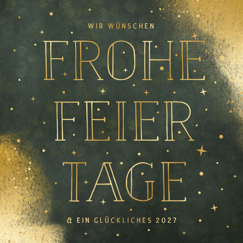 Weihnachtsgrußkarte Schriftzug 'Frohe Feiertage' - Weihnachtskarten Weihnachtskarten - Weihnachtsgrußkarte Schriftzug 'Frohe Feiertage'