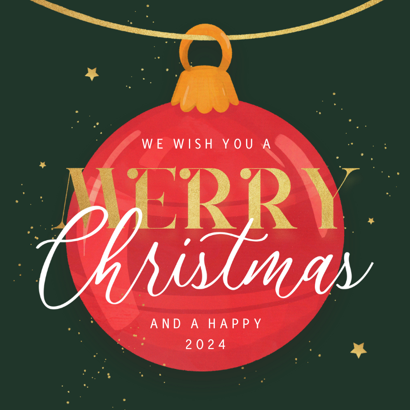 Weihnachtsgrußkarte Weihnachtskugel 'Merry Christmas' - Weihnachtskarten Weihnachtskarten - Weihnachtsgrußkarte Weihnachtskugel 'Merry Christmas'