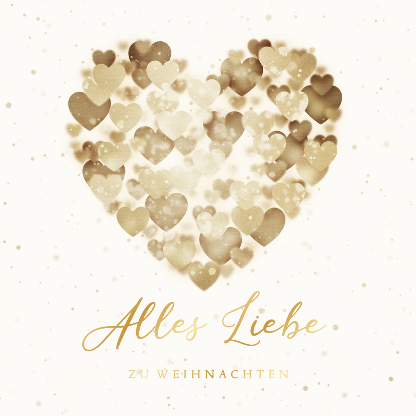Weihnachtsgrußkkarte Herz aus Herzen - Weihnachtskarten Weihnachtskarten - Weihnachtsgrußkkarte Herz aus Herzen